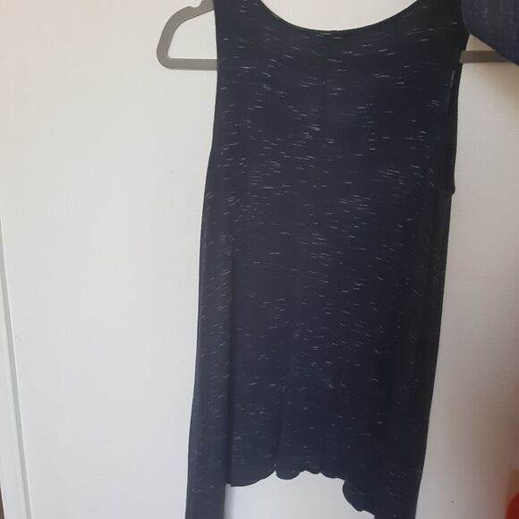 Green Envelope Navy Blue Long Lined Tank Top Small - Picture 3 of 8